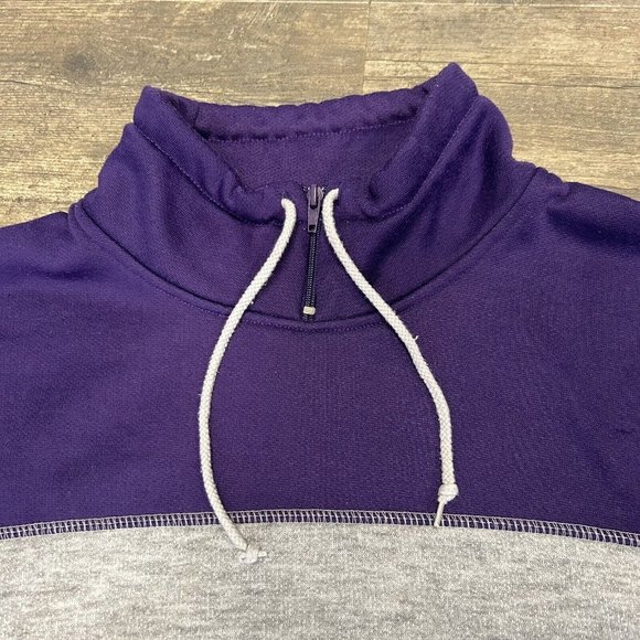 Vintage 90s BACKROAD BLUES Sweatshirt Mock Neck Men Size Large Striped‎ - Picture 6 of 10